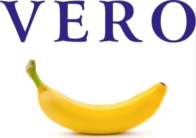 Vero wordmark with a banana graphic