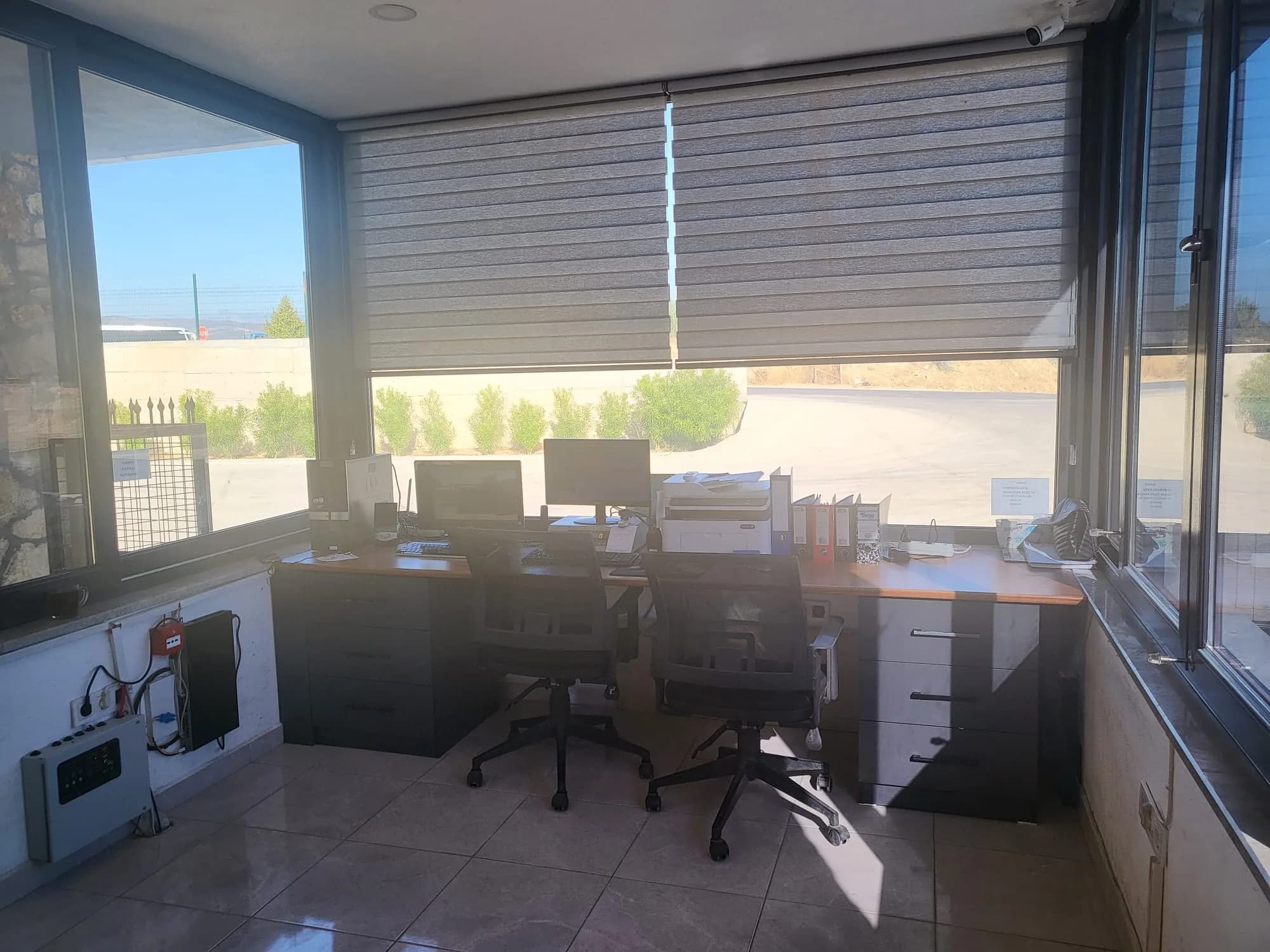 Interior workspace of the security office