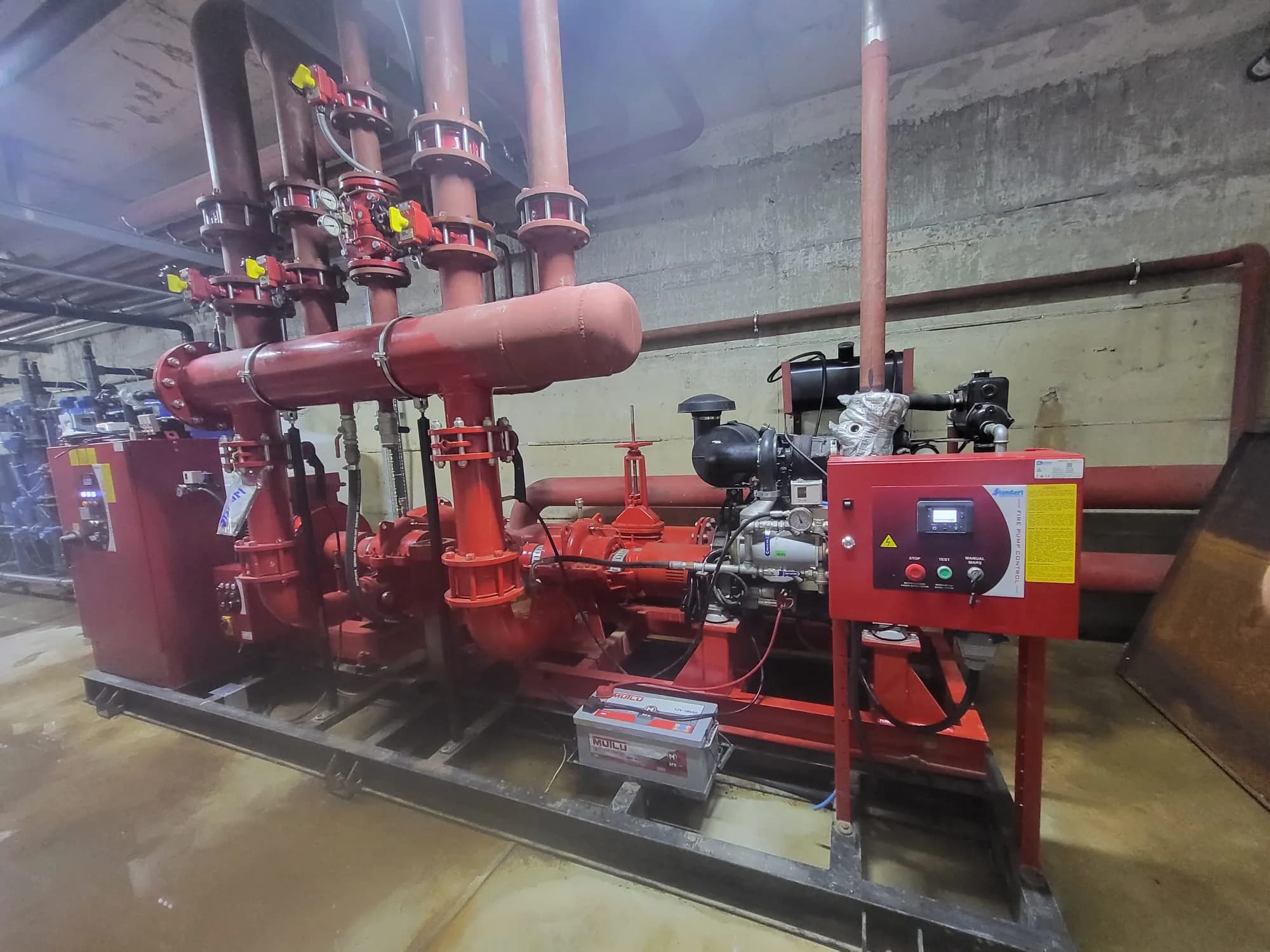 Pump group for the fire-suppression system