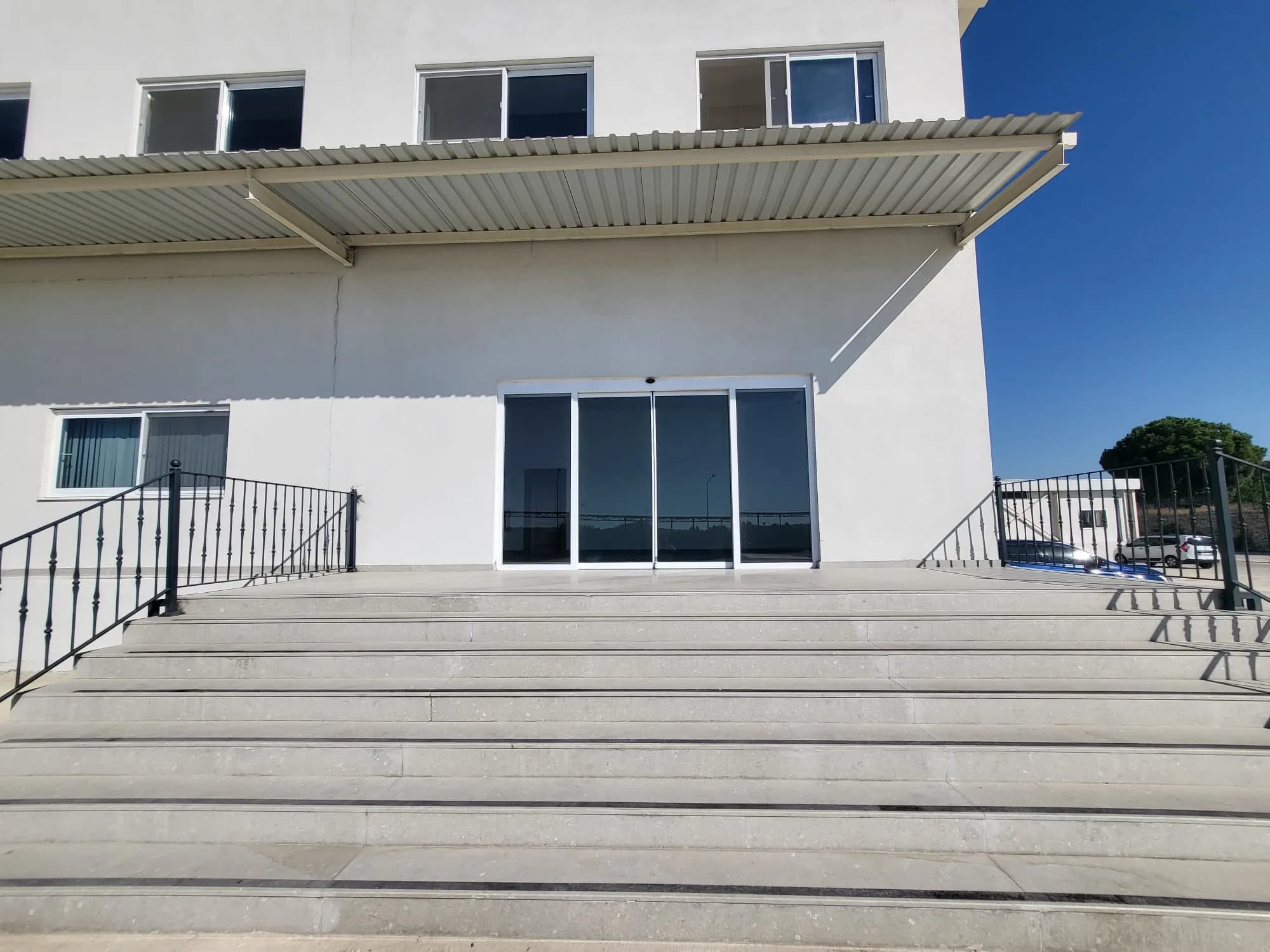 Exterior of the administrative office building